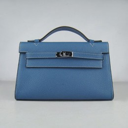 Hermes Kelly 22Cm Handbag Blue